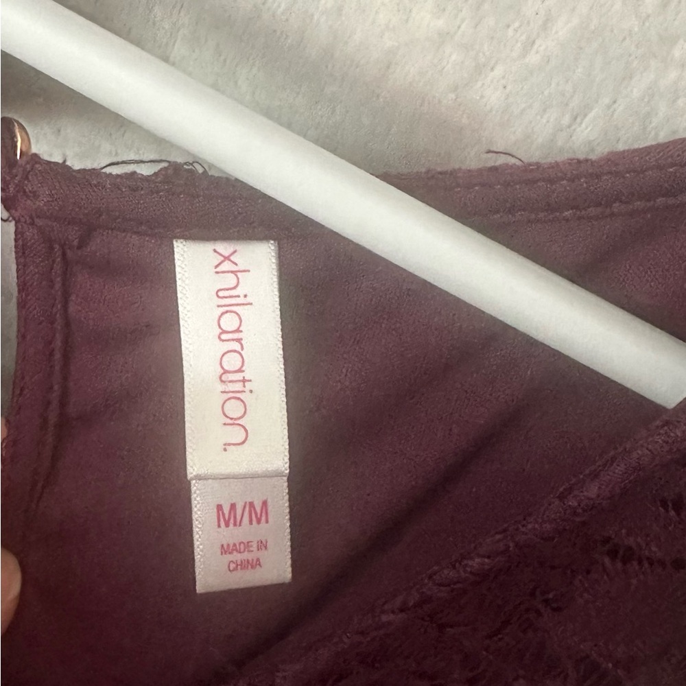 Xhilaration maroon Lace Mini Dress - Picture 3 of 3